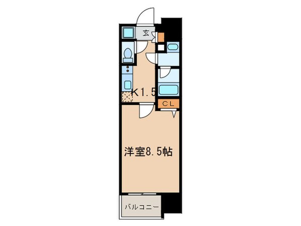 ルクレ新栄レジデンスの物件間取画像